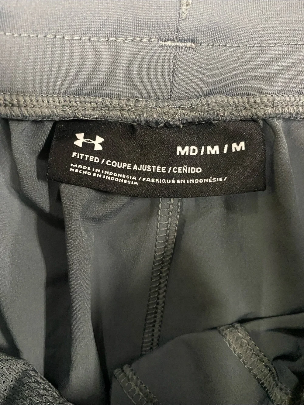Under Armour Gray Athletic Shorts with Logo size M